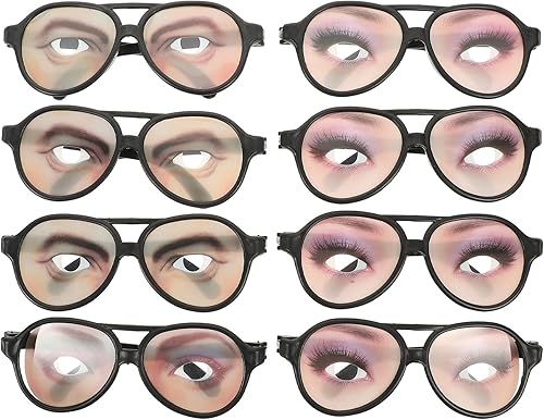 NUOBESTY Lentes de Halloween con estampados divertidos y divertidos para fiestas de disfraces, accesorios para fotos (patrón al azar), 8 unidades disponible en Yaxa Costa Rica
