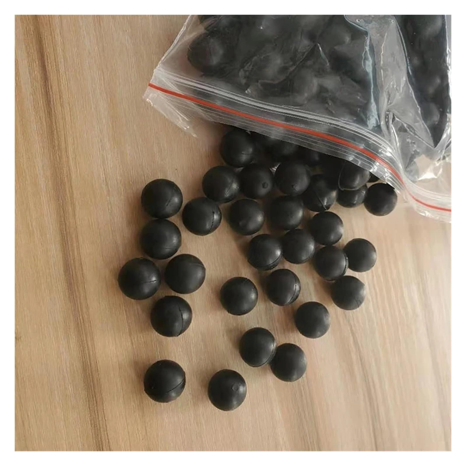 Bola de goma sintética sólida de 2mm a 30mm de diámetro, 50 Uds., bola de goma de sellado, bola de goma sintética con línea de molde pequeña (Tamaño : 20mm 50Pcs)