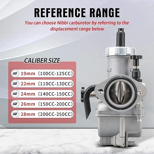 Miniatura 2 de NIBBI Carburador PE28mm para 200 cc - 250 cc Flange Motor, carburador con chorros de carbohidratos para motocross Mini Bike Apollo Dirt Bike Mini