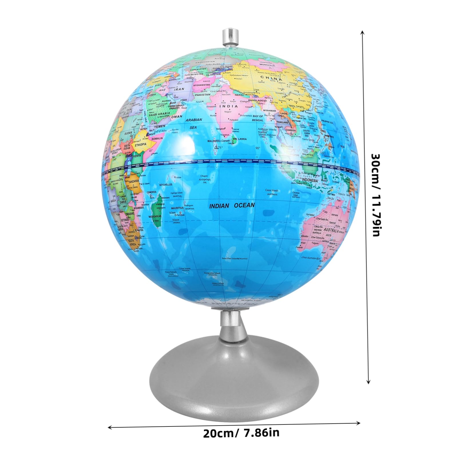 Globo Terráqueo de Mesa 20cm de Hierro para Niños y Estudiantes