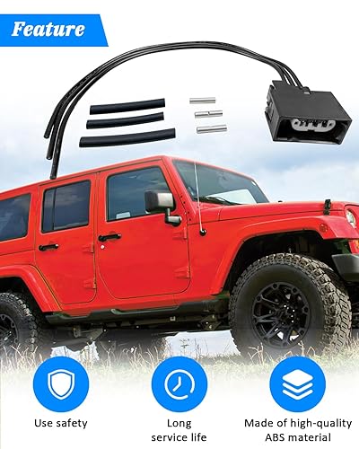 Miniatura 4 de Arnés de conector de luz de señal de giro delantero para Jeep Wrangler JK 2007-2018, 68065016AB, 2 unidades