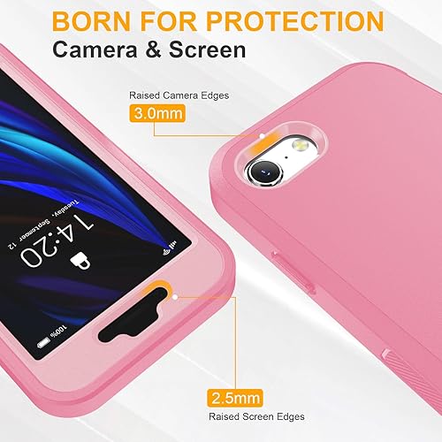 Miniatura 4 de Funda para iPhone SE 20222020, iPhone 87 a prueba de golpes a prueba de caídas a prueba de polvo prueba de caídas de grado militar con funda