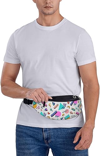 Miniatura 248 de Graffiti Instrument Music 80s 90s Microphone Fashion Casual Fanny Pack Waist Bag Men Women Adjustable Belt Waist Bag For Travel Hiking Cycling