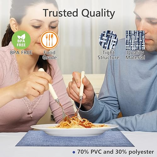 Miniatura 3 de Lifewear - Juego de manteles individuales (vinilo, antideslizante, aislante, lavable)