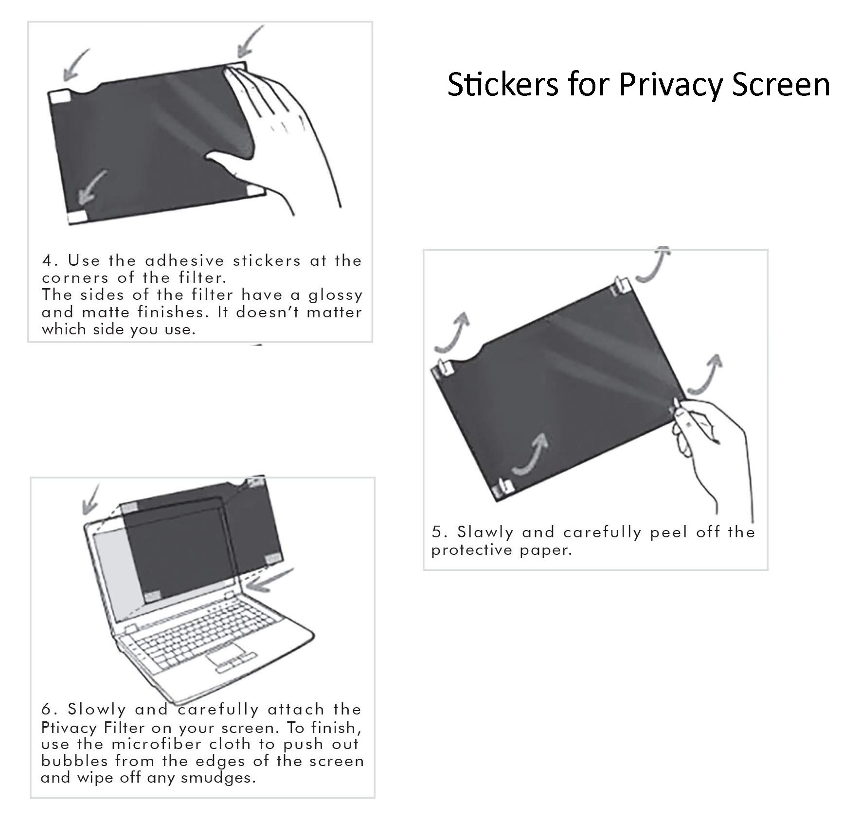 Stickers for Privacy Screen,Plastic Slide Mount Tabs for Privacy Screen