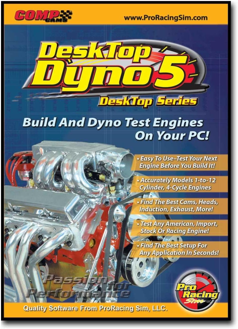 COMP Cams 186011 Pro Racing Sim Desk Top Dyno 5 Software