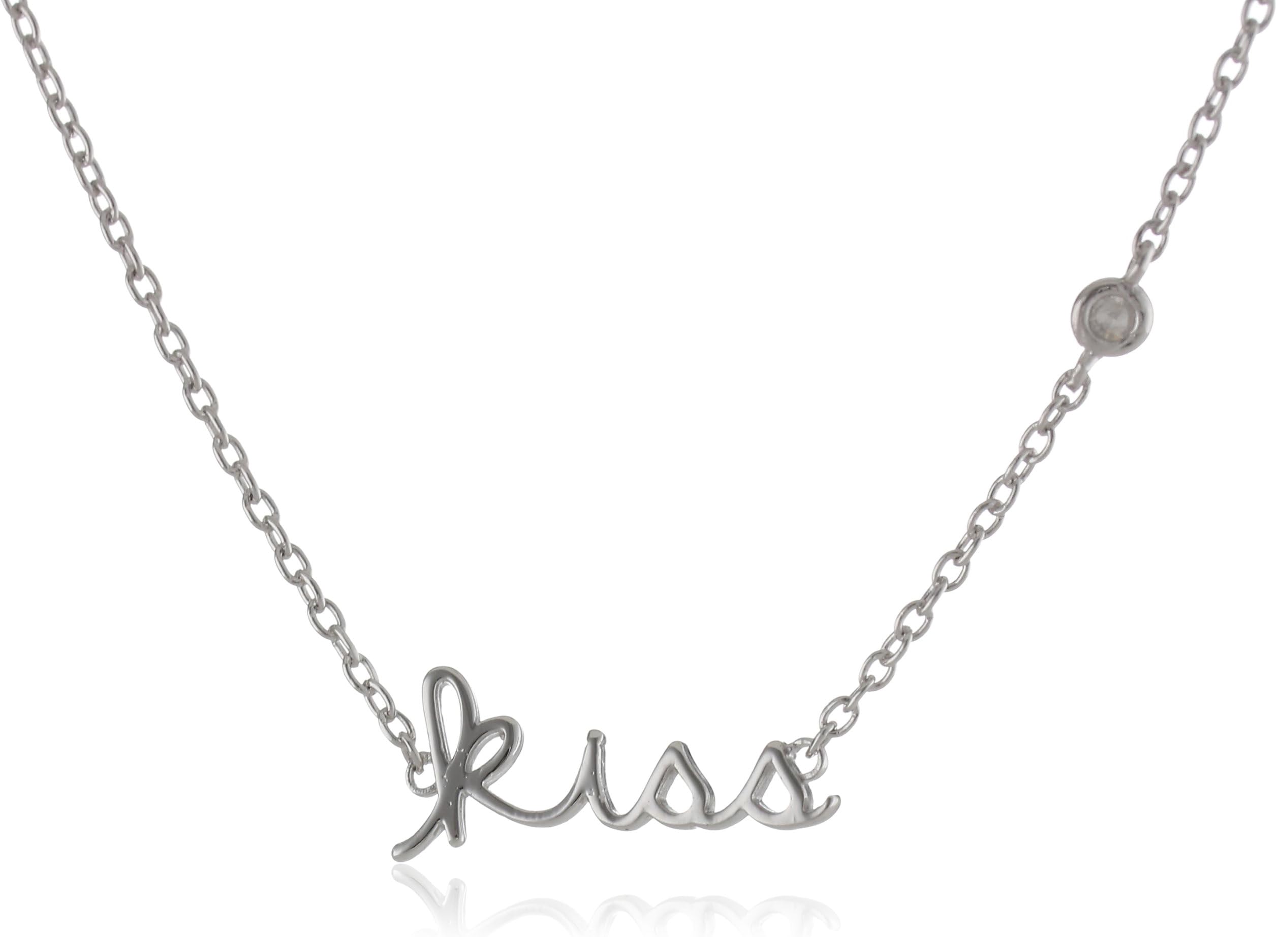 Syd by SE "Kiss" Necklace with Diamond Bezel