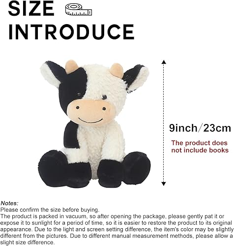 Miniatura 2 de CHELEI2019 Peluche de vaca de 9 pulgadas, suave, juguete de peluche de vaca de Navidad para niños y niñas