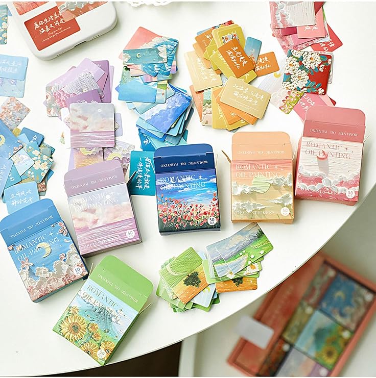 GUGUK Sanat Temalı 6 Adet Sticker Kutu Seti • Bullet Journal