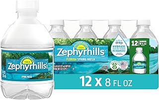 Florida Spring Bottled Water, 12 Pack - Still Drinking Water with Naturally Occurring Minerals for Taste - 8 Fl Oz Mini Bottles