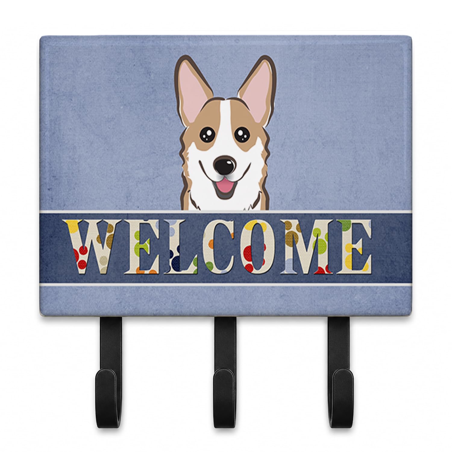 Caroline's Treasures 's bb1439th68 Corgi, Welcome Leine oder Schlüsselhalter, groß, Multicolor