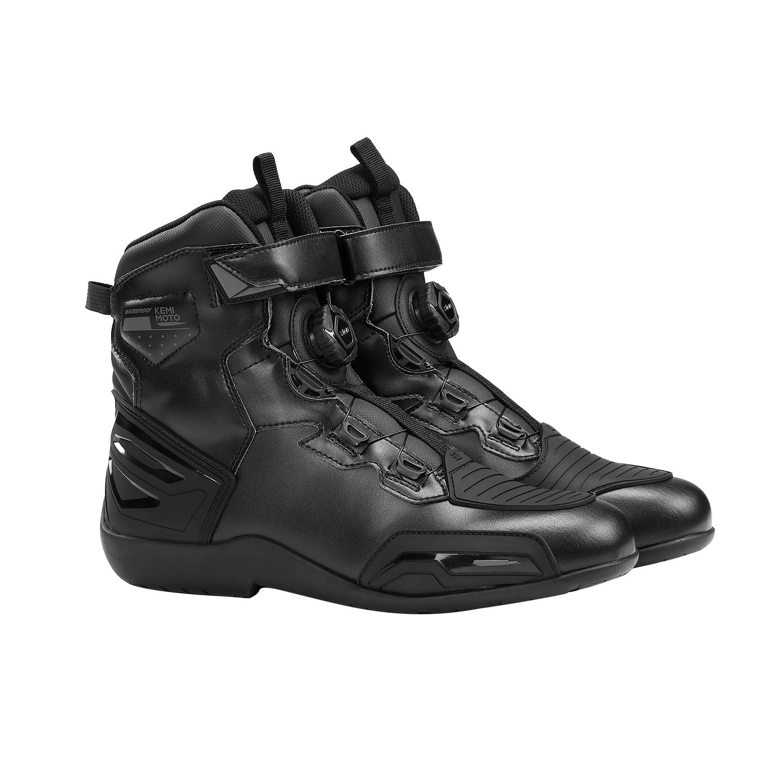 KEMIMOTO Scarpe Moto Uomo, Stivali Moto Uomo Impermabile Traspirante con Scarpa ATOP, Antiscivolo Scarpe da Equitazione Stradale con Supporto alla Caviglia