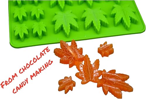 Miniatura 7 de Molde de silicona para hojas, gomitas, para magdalenas, galletas, chocolate, fondant, vegetación, caramelo, polímero, arcilla, cáñamo, 3 moldes