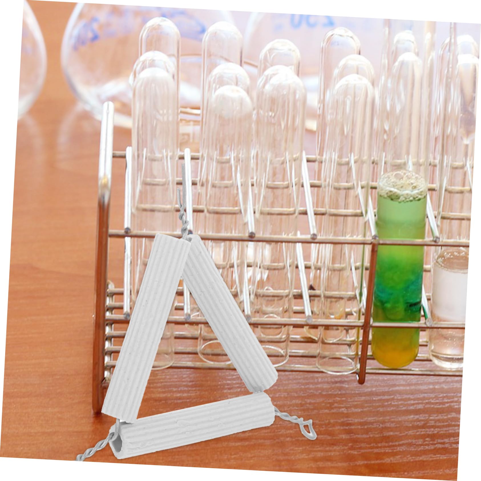 OUNONA 10pcs Triangular Crucible Stand Crucible Holder Laboratory Crucible Shelf Crucible Stands Crucible Storage Shelf Crucible Supporting Tool Crucible Support Holder Cotton White