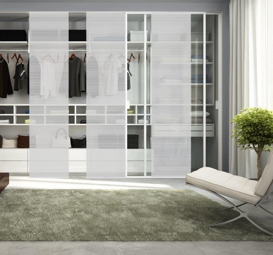 VISION S Schiebegardinen-Set SEMORA – 3x 260x60 Cm, Halbtransparent In Bambus-Optik, Grau