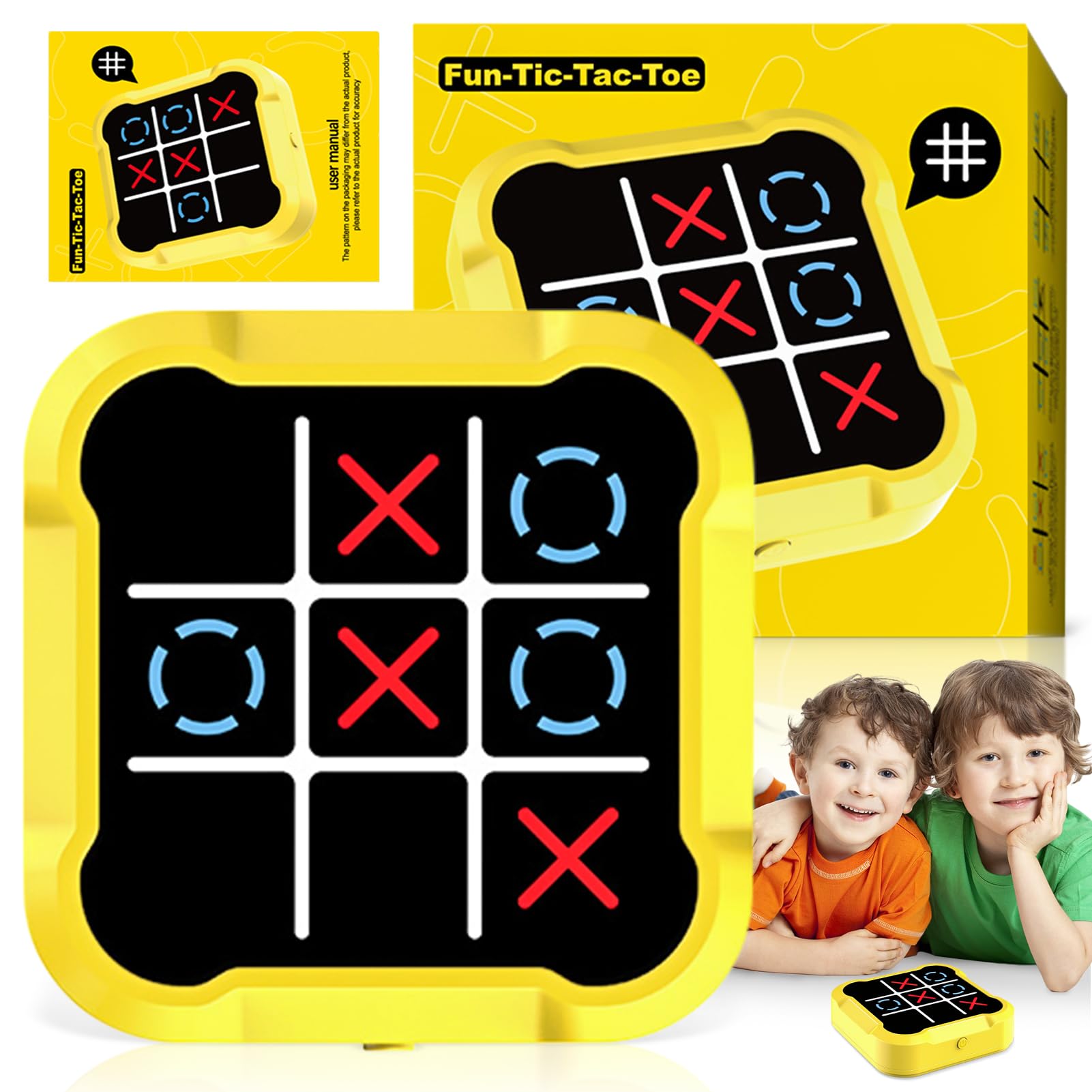 Juego de Tic TAC Toe, Electrónico Tic TAC Toe Bolt, 3 en Raya Electronico, Juegos de Viaje Portátiles 3 en 1, Juegos para Niños para Educación y Crecimiento de la Memoria para Todas Las Edades