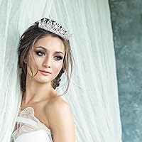 Vista 7 de Velscrun Corona y banda de reina de feliz cumpleaños, coronas para mujer, banda de reina de cumpleaños, tiara para cumpleaños, tiaras plateadas