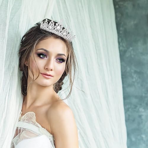 Miniatura 7 de Velscrun Corona y banda de reina de feliz cumpleaños, coronas para mujer, banda de reina de cumpleaños, tiara para cumpleaños, tiaras plateadas y