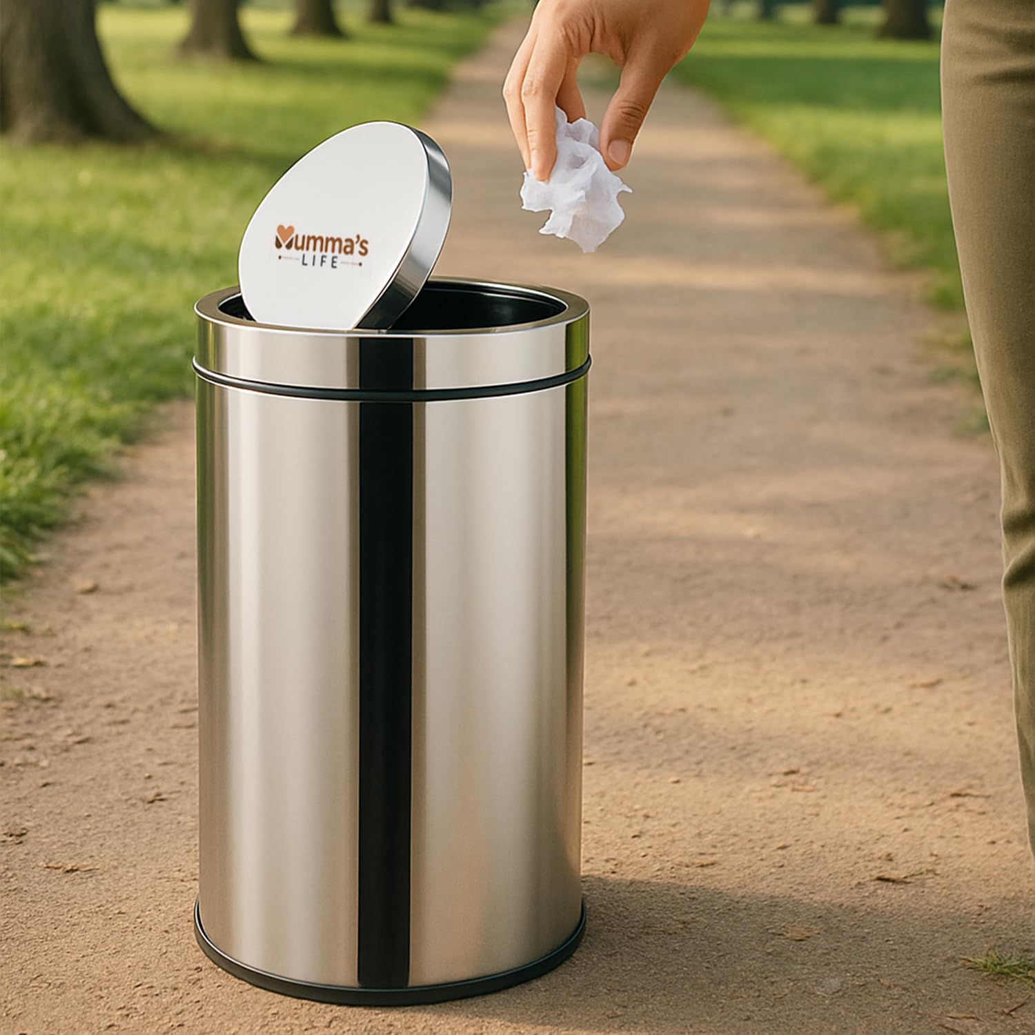 Mumma's LIFE Stainless Steel Dustbins - 2 Pack -4