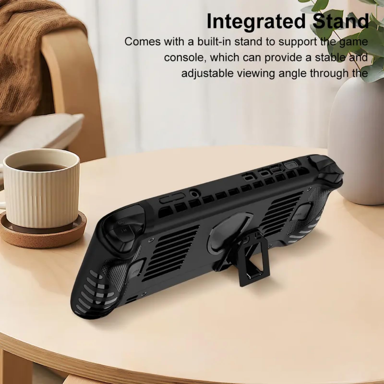 MEMELOKA Hülle für MSI Claw 8 AI+/Claw 8 AI Plus 8 Zoll mit Ständer, Anti-Kratzer und Stoßfeste Weiche Silikon Schutzhülle für MSI Claw 8 AI+/Claw 8 AI Plus, Schwarz