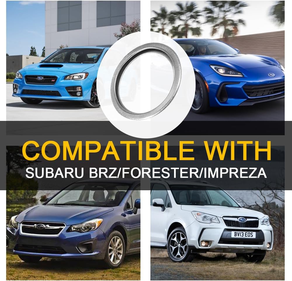 100PCS 16mm 803916010 Transmission Fluid and Oil Drain Plug Crush Washer Gasket Seal Compatible with Subaru models Replace 803916010 095159 21677 17000700