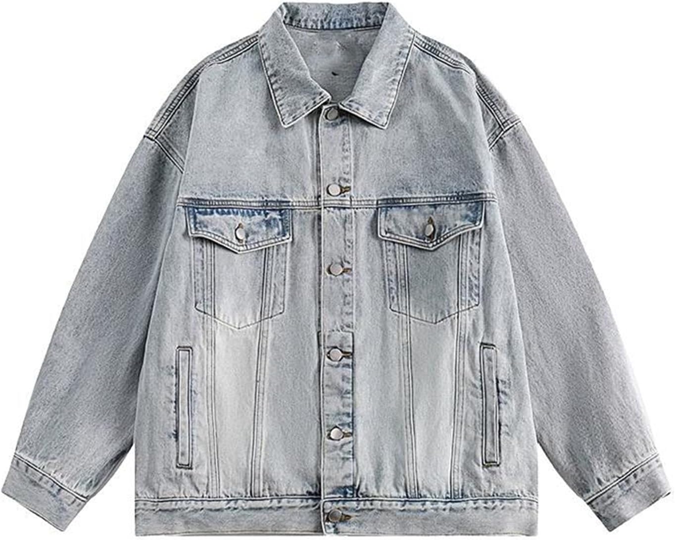 Men's Denim Jacket Male's Korean Style Casual Slim Coat