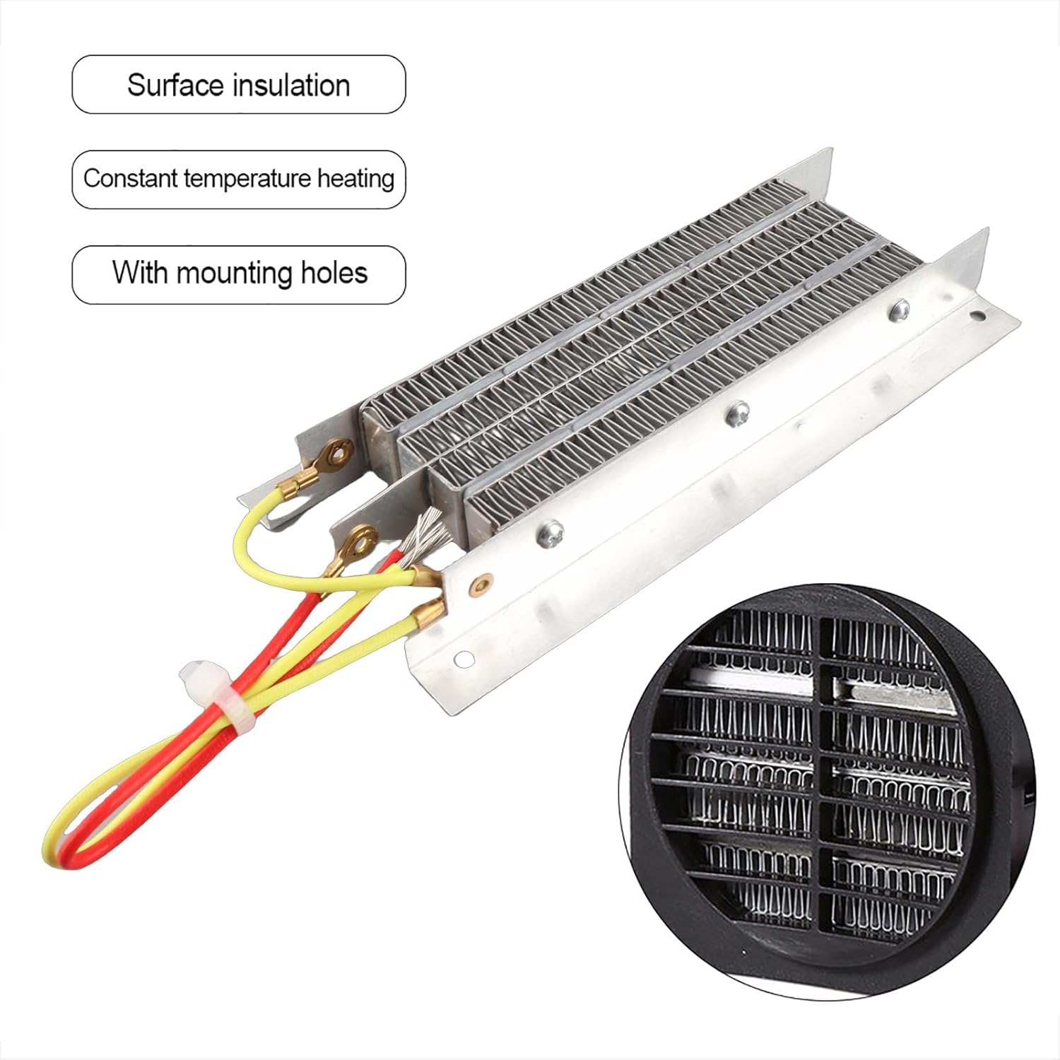 12V 400W PTC Ceramic Heater Kit, High-Efficiency Electric Heating for Humidifier, Drying Machine, Air Conditioning Systems with Thermostatic Insulation Control