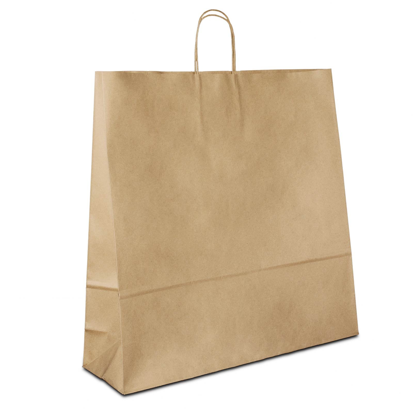 Papiertüten braun mit Kordel-Henkel I 150 Stk. 45+17x48cm I Papiertragetasche für Einzelhandel, Hochzeit, Geburtstag, TO-GO I Geschenktüten aus Kraftpapier I HUTNER