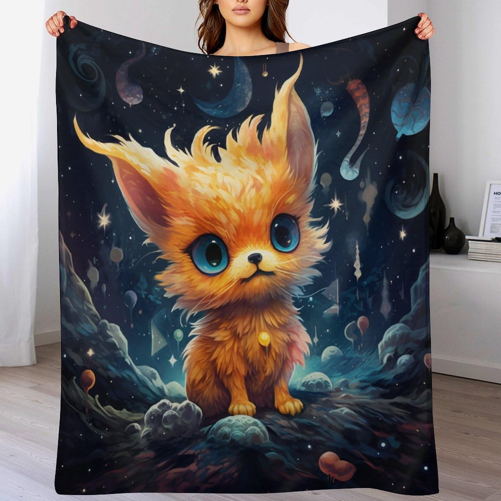 Couverture fantasy baby animals plaid lit jour grand canapé quatre saisons