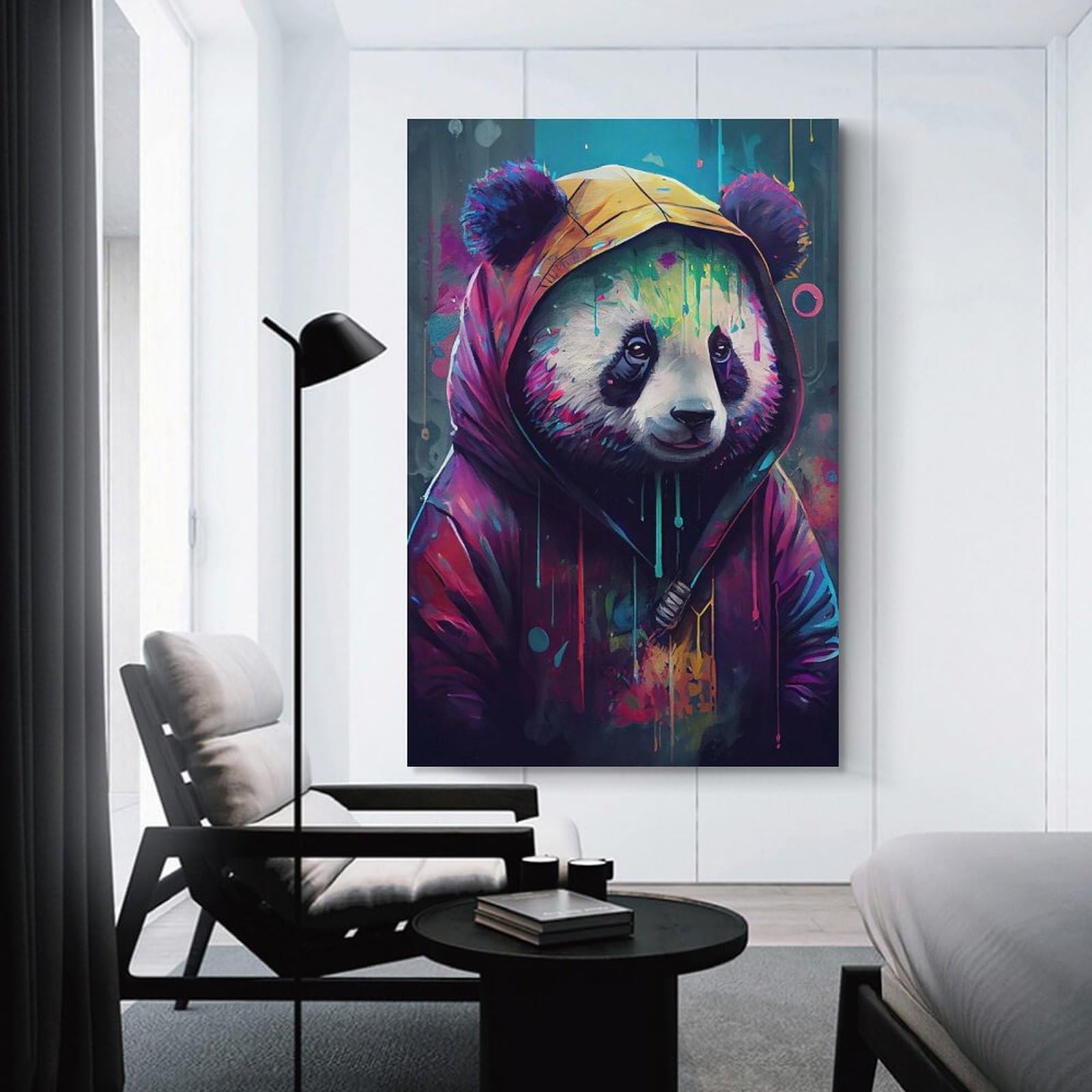 Junmoney Unframe-The Comfortable Panda The Comfortable Panda Wall Picture Print, 20X30inch(50X75cm), For Workspace Walls, Study Corners Or Bedrooms, Wall Art That Adds Style To Work Areas