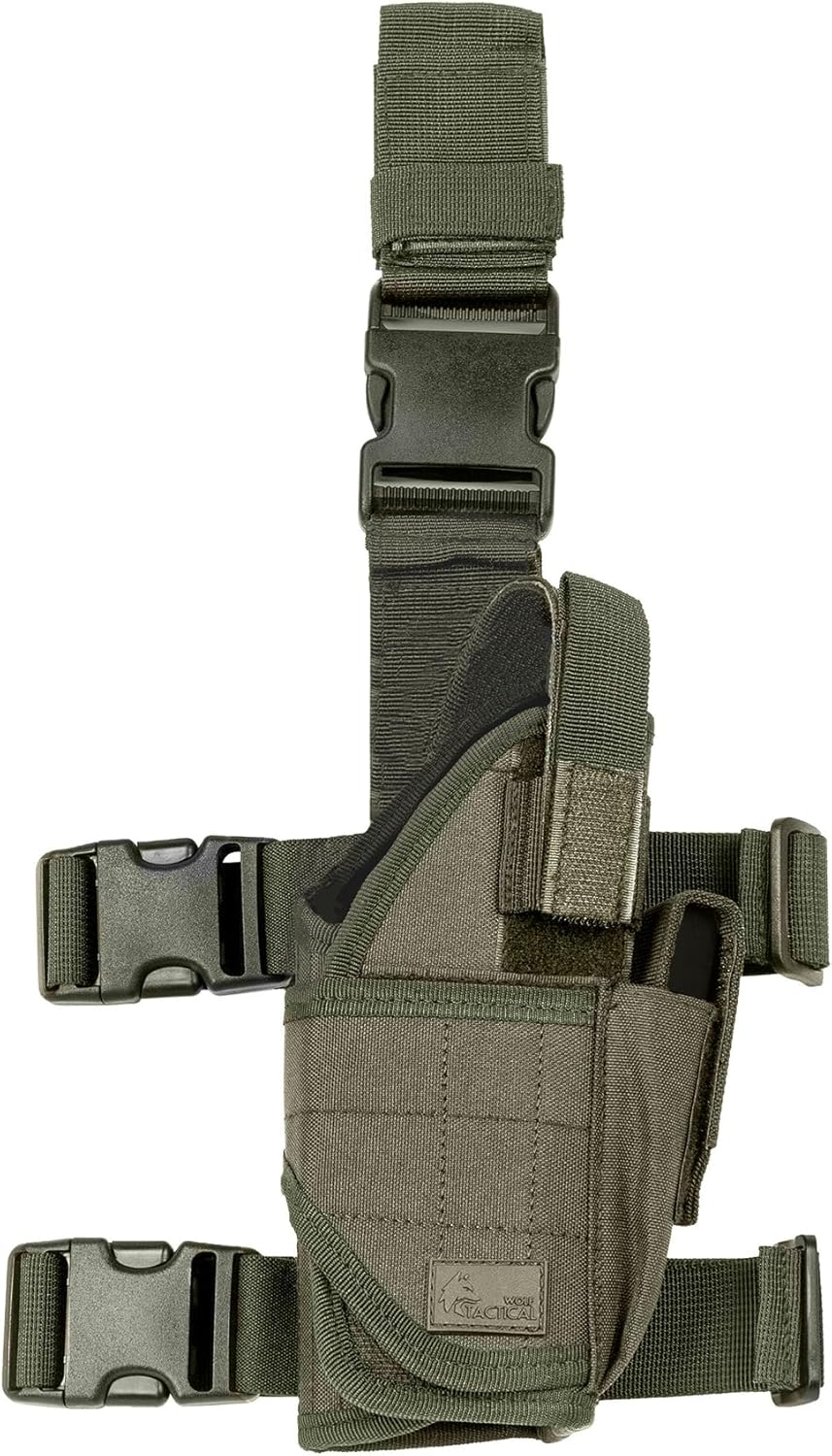 WOLF TACTICAL Drop Leg Holster for 9mm Thigh Holster for Men Leg Holster for Pistols Drop Holster Leg Strap Airsoft Holster