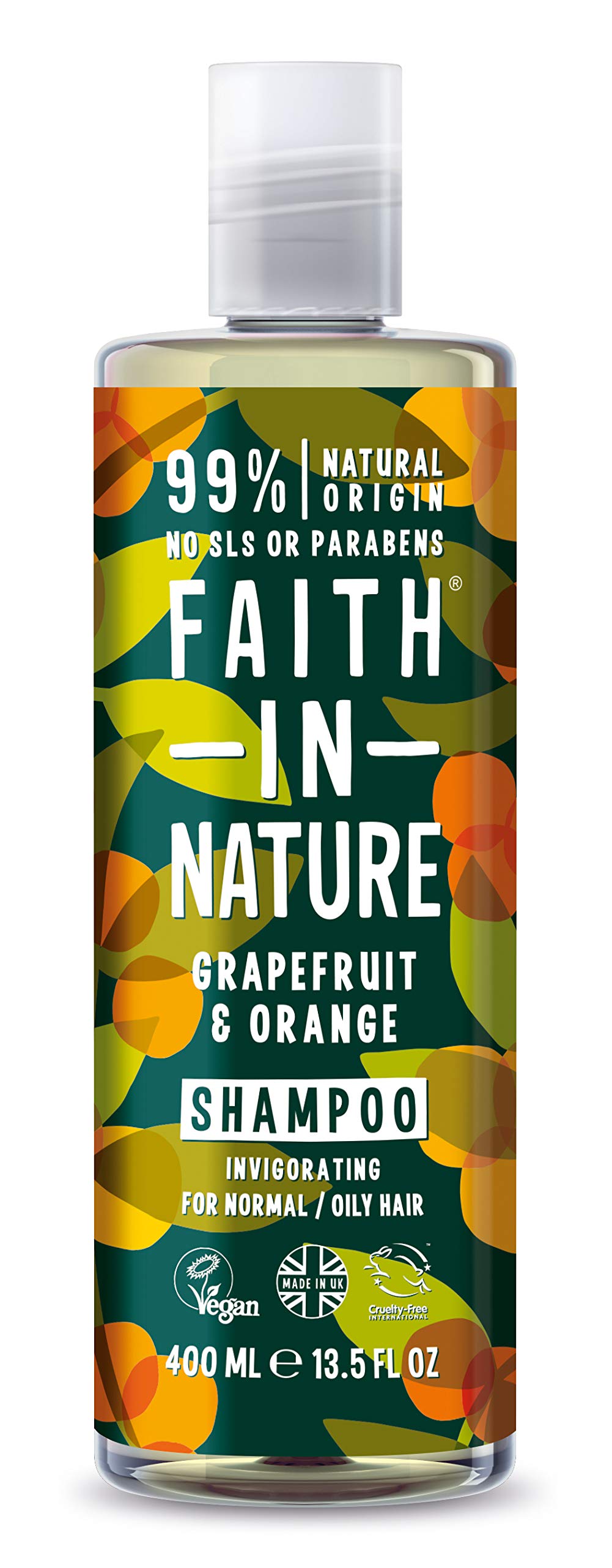 Faith in Nature Grapefruit & Orange Shampoo 400ml X 3 (Pack of 3), 400 ml (Pack of 3)