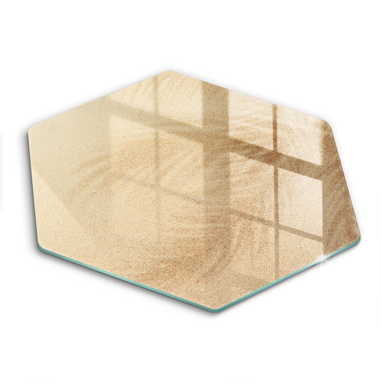 Planche à découper hectagonale Wallfluent Cuisson Résistance 40cm décor Plage de vacances Piassek