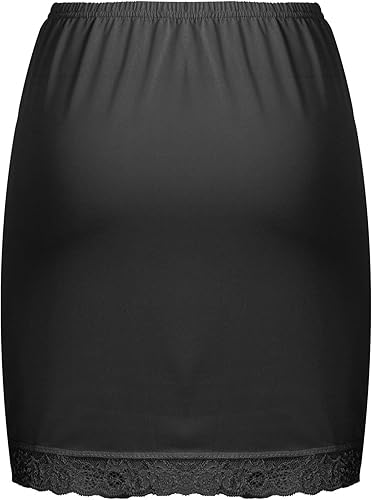 Miniatura 3 de Aislor Cintura con ribete de encaje, hasta la rodilla, medias ranuras para debajo del vestido de mujer