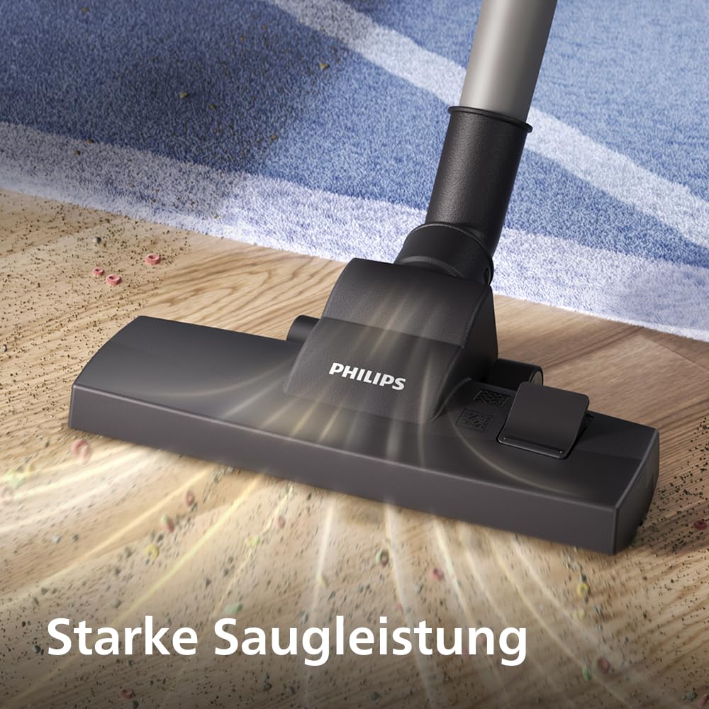PHILIPS Series 2000 Bodenstaubsauger 800W HEPA-Filter 9m Reichweite XD2142/12