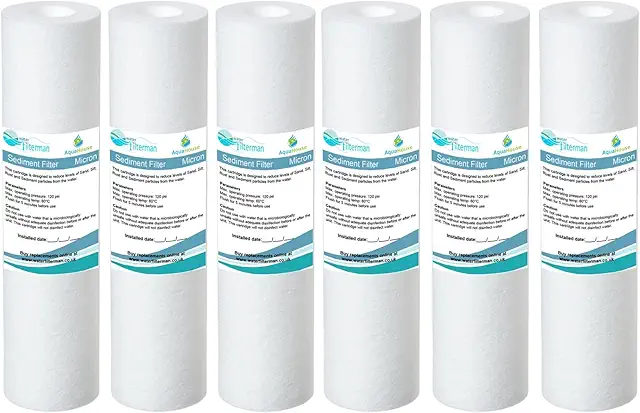 6X AquaHouse 10" 1 Micron Sediment Filter Cartridge for RO Systems