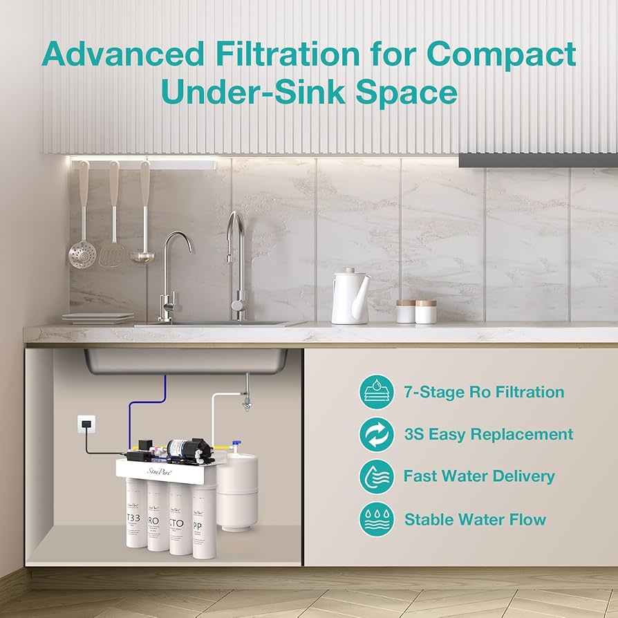 SimPure T1-100 Reverse Osmosis Water Filter, Near 0 TDS