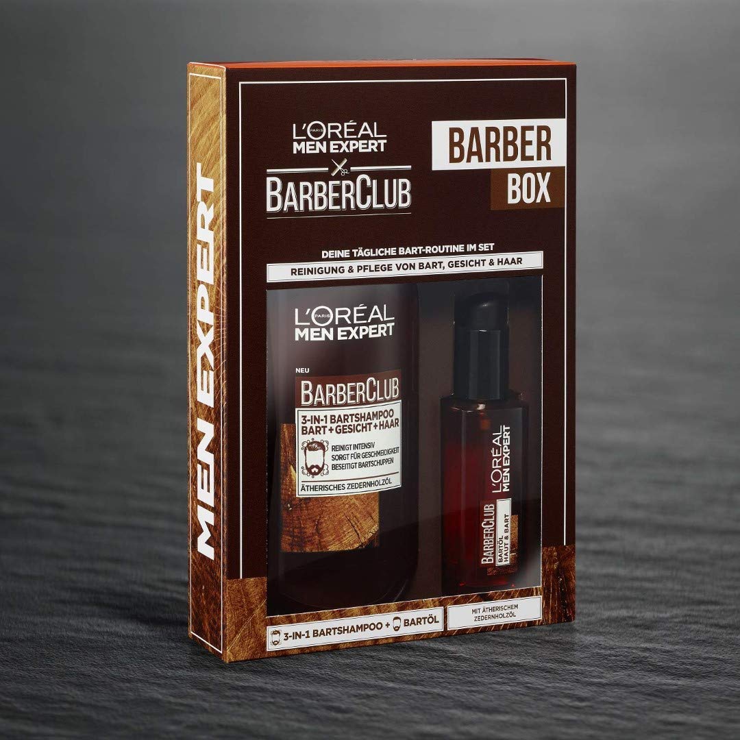 L'Oréal Men Expert Barber Club Zestaw do Pielęgnacji Brody, 30 ml + 200 ml
