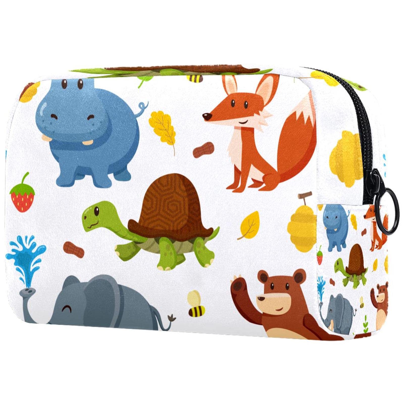 Animals Collection Small Makeup Bag Pouch for Purse Travel Cosmetic Bag Portable Toiletry Bag for Women Girls Gifts
