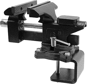 Bench Vise, 4.5"/6" Heavy Duty Cast Iron Workbench Vise with Anvil, 2-in-1 270-Degree Swivel Multipurpose Vise, Table Clamp for Woodworking Drilling, Pipe Cutting, Welding and DIY 6in
