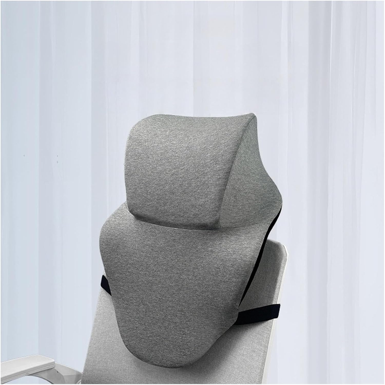 Neck Support for Office Chair?Memory Foam Neck Support Enlarge Head Rest for Office Chair?Washable Cover with Fixed Strap Suitable for Most Office Chairs Without Headrests