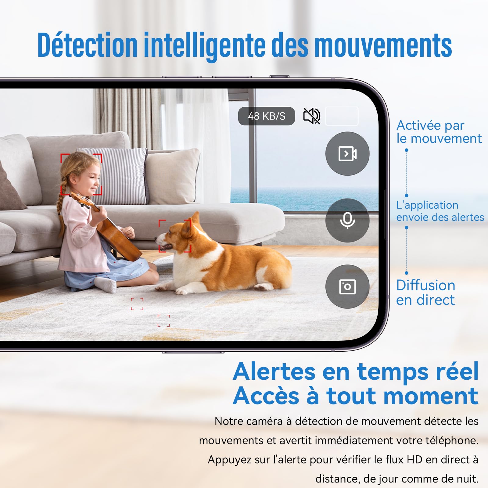 mini telecamera spia nascosta Interna 4K UHD Videocamera Sorveglianza con Visione Notturna, Mini Telecamera Spia Nascosta, Notifiche Movimento Istantanee, Doppia Memoria SD/Cloud