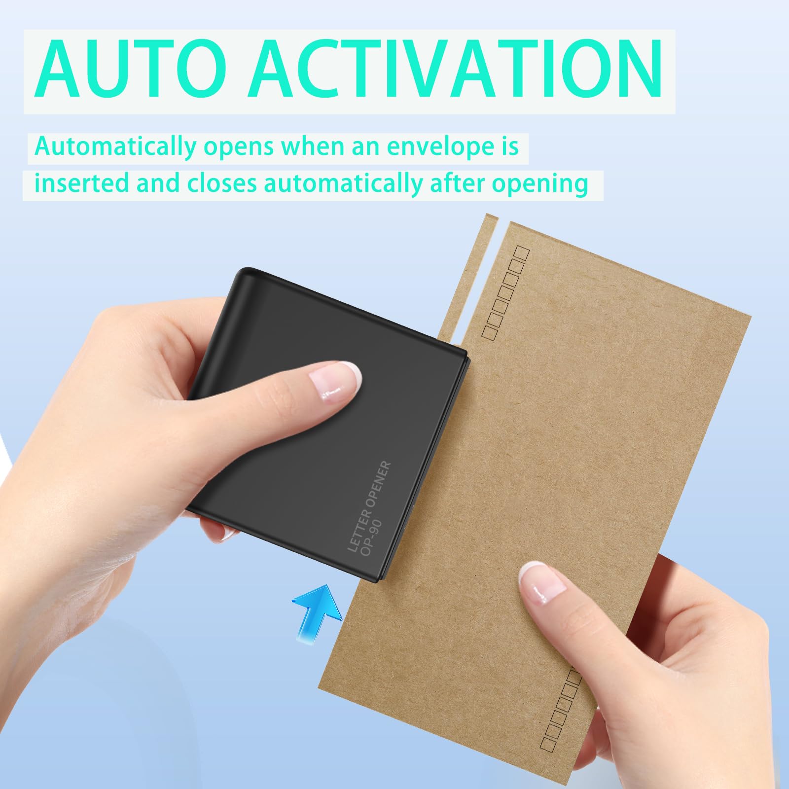 Abrecartas eléctrico negro