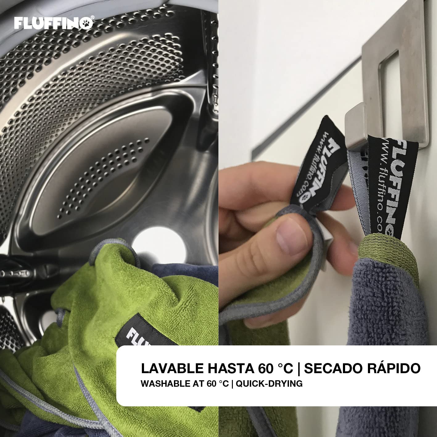 Juego de 2 Toallas para Perros Talla M/L - 120x70cm, Extremadamente Absorbente y Suave | Lavable a 60°C, Toalla de Microfibra de Secado rápido para Perros medianos & Grandes