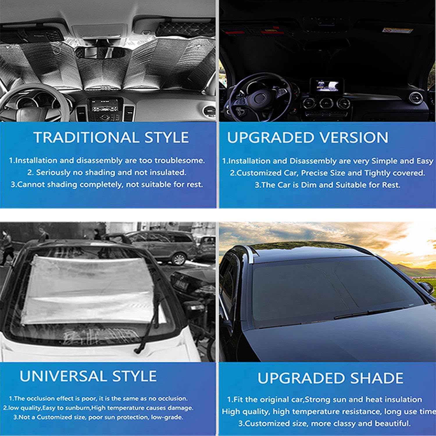 Fit for Porsche Macan 2020-2022, Car Windscreen Sun Shade, Full Coverage Car Front Window Sun Shade, Foldable Black