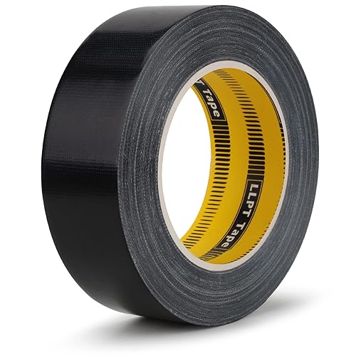 LLPT Cinta adhesiva de grado prémium de 1.6 pulgadas x 108 pies x 11 mil, fácil de rasgar, sin residuos, fuerte adhesivo, color negro (DT401)