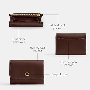 Coach Women's Essential Flap Card Case, B4/Maple