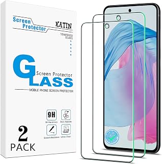 [2-Pack] KATIN Screen Protector for Samsung Galaxy S21 FE 5G Tempered Glass 6.4-inch, Support Fingerprint Reader, 9H Hardness, Bubble Free, Case Friendly
