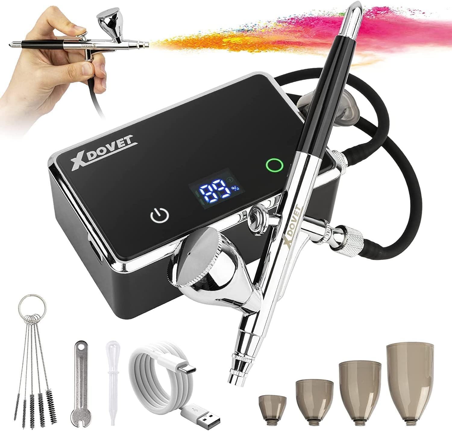 Kit Aerografo Cordless 7.4V - Compressore 34PSI Portatile | Per Make-up, Torte E Modelli - Foto 8