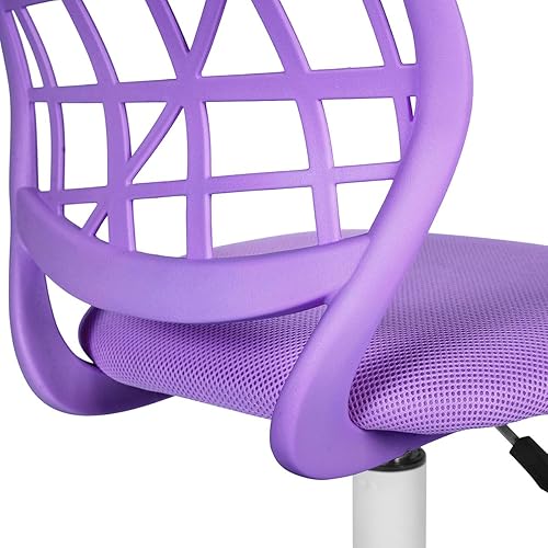 Miniatura 23 de FurnitureR Silla de trabajo de escritura para adolescentes, niños y niñas, ruedas giratorias de 360 grados, asiento de tela suave, respaldo F-aqua,C